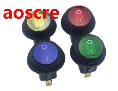 1Pcs KCD1-2 3 Pins ON/OFF SPST Rocker Switch Waterproof  LED