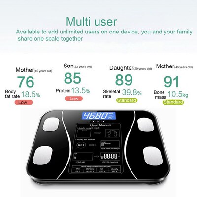 Hot Body Fat Scale Electronic Smart Digital Bathroom Scale B