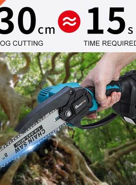 8 Inch 2000W Brushless Mini Electric Chain Saw Variable Spe