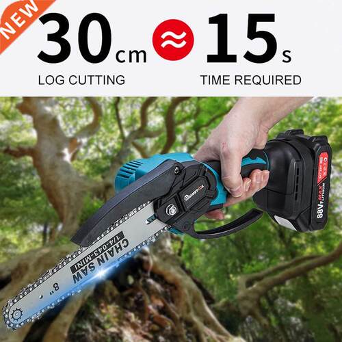 8 Inch 2000W Brushless Mini Electric Chain Saw Variable Spe