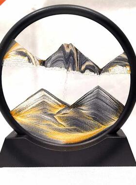 12inch 3D Deep Sea Sandscape Moving Sand Art Picture Round G