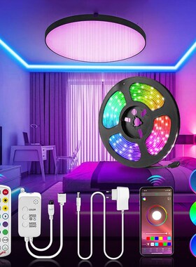 LED Strip 5050 12V Music Sync RGB Light Bluetooth Control Fl
