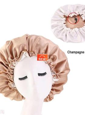 Reversible Satin Bonnet Hair Caps Double Layer Adjust Sleep