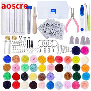 Needle Felting Kit Wool Felt Tools Wool Roving for Felting W