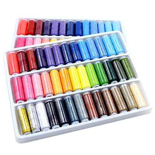39Pcs Mixed Colors 100% Polyester Yarn Sewing Thread Roll Ma