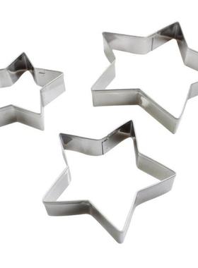 3 PCS Five-pointed Star Biscuit Cookie Cutter Stainless Stee
