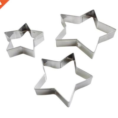 3 PCS Five-pointed Star Biscuit Cookie Cutter Stainless Stee