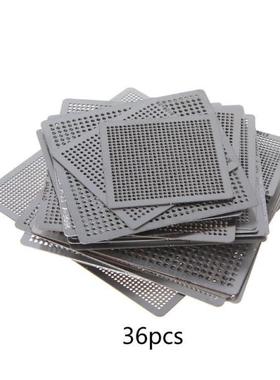 36Pcs/set BGA Reballing Stencils Universal Steel Stencil 适