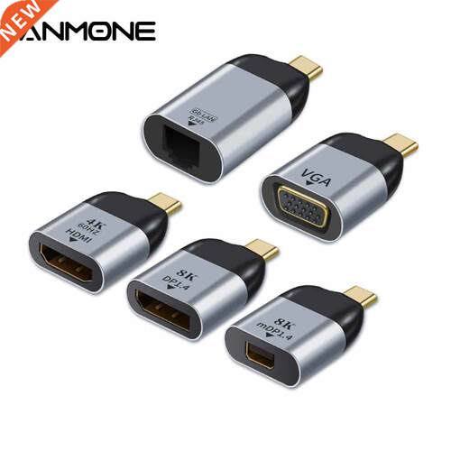 4K USB Type C To HDMI Adapter Male To Female VGA DP 8K Cabl