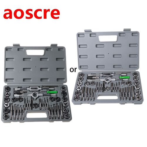 40 Pcs Metric Tap Die Set Hand Threading Tool Tungsten Carbi