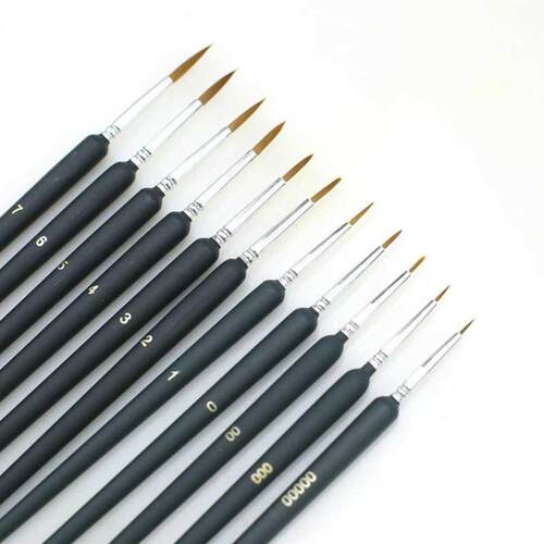 Memory Miniature Paint Brushes Set Professional Nylon hook l