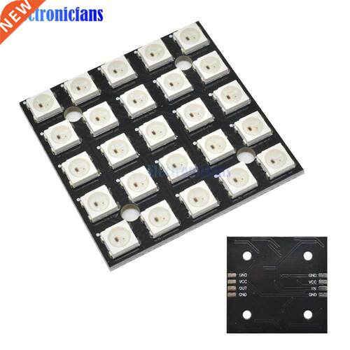 WS2812B 5X5 Bit 5050 RGB LED Lamp Panel Module Full Color Dr