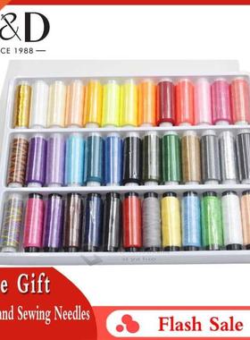 39 Spools Sewing Thread Set Gold/Polyester Threads for Sewin