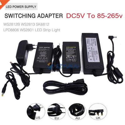 5V LED Power Supply 1A/2A/3A/6A/8A/10A Switching Adapter WS2