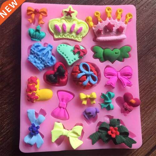 Crown Princess Bow Silicone Mold Lace Mat Fondant Mould Cake