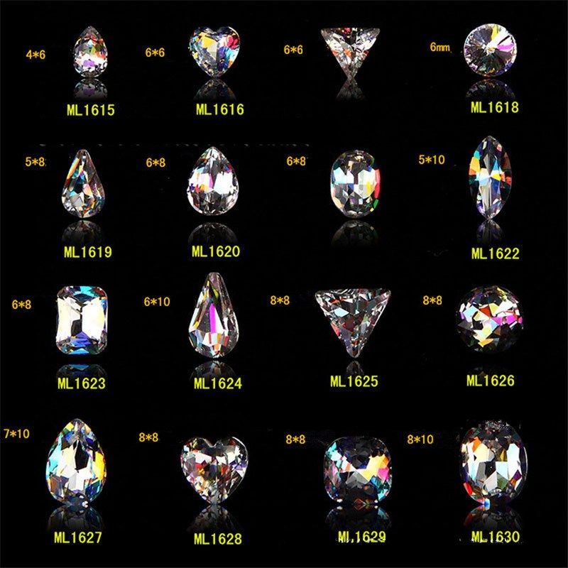 *10Pcs Nail Jewelry Drill tip bottom flash violet light colo