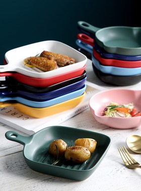 1pcs Baking Dishes Pans Kitchen Round Square Shape With
