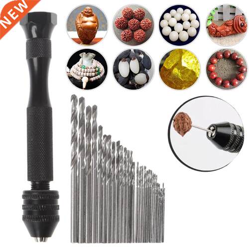 Mini Micro Hand Chuck With 0pcs Twist Drills Bits Rotary Je
