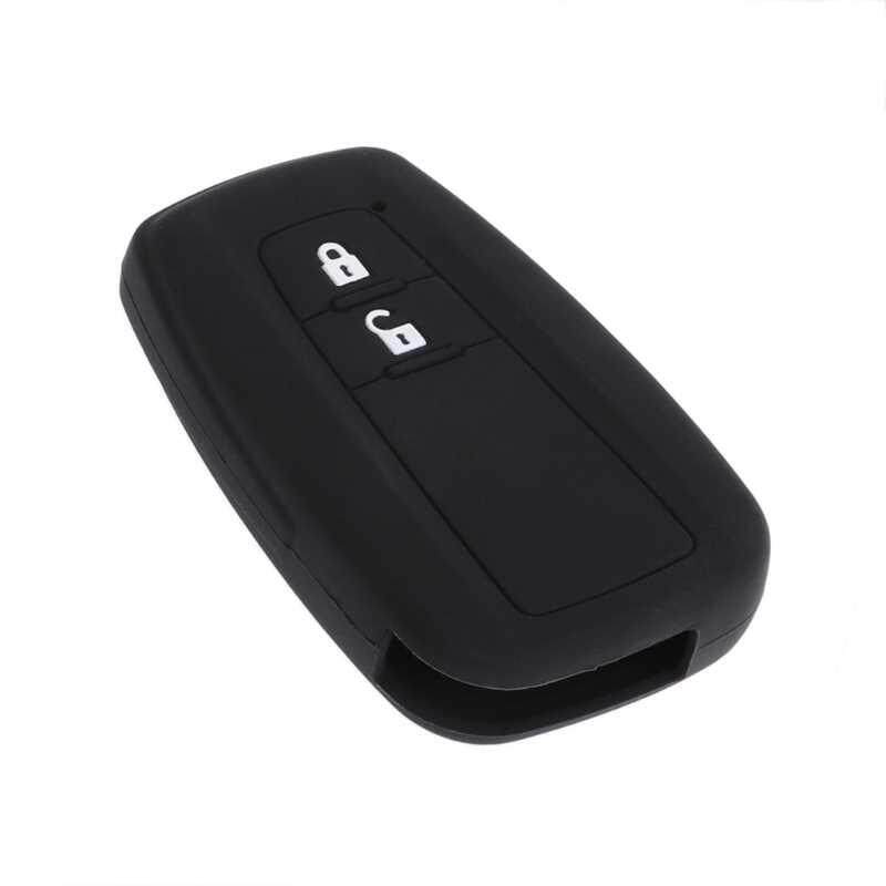 2 Buttons Silicone Car Key Fob Case Cover Hol For Toyota