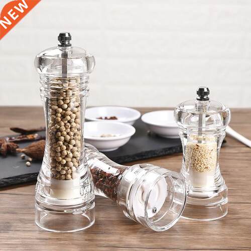 Acrylic Combo Pepper Mill and Salt Shaker with Adjustable Co