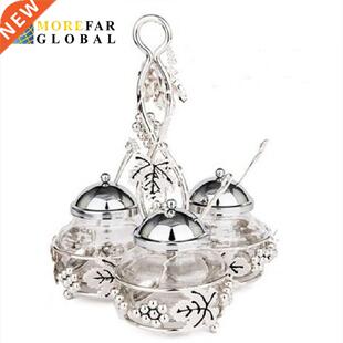 silver plating Grape pattern seasoning pot condiment p