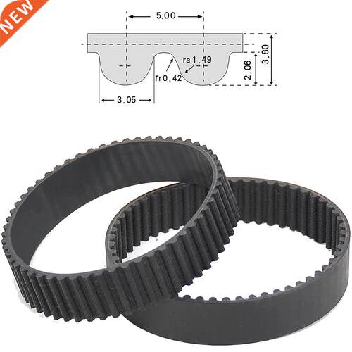 1Pcs HTD 5M-950 To 5M-1020 Closed Loop Timing Belt Rubber Sy