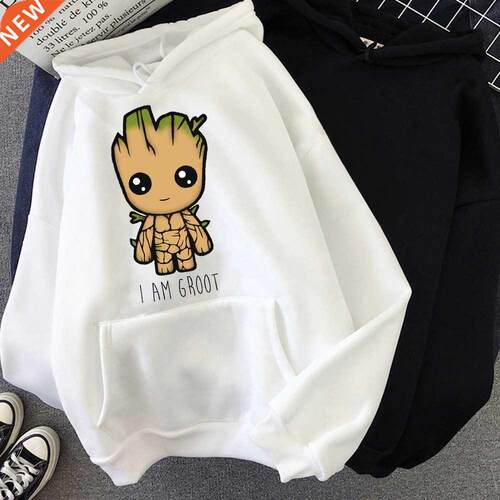 2021 Anime Funny Groot Men's Hoodies Unisex Sweatshirt M