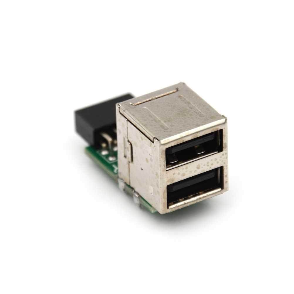 USB 2.0 9Pin Female 2 Port A Female Adapter Converter Mothe