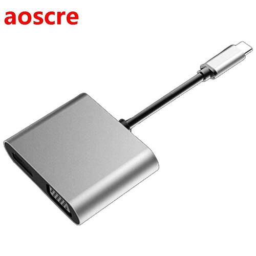 USB C Hub with Type C 4 in 1 USB Hub, Dual Screen Display, 4