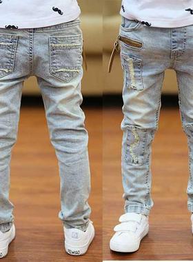 2022 Autumn Children's Clothes Boys Jeans Causal Solid T