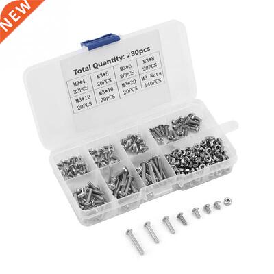 280pcs M3 Machine Screws Set Fasteners for Laptop/ Hd Disk