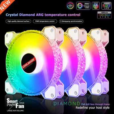 120mm Coolng Fan Mute RGB 4PN 12V Lghtng Quet Fan 适用