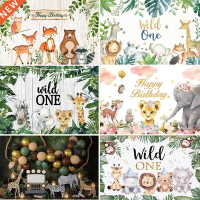 Tropical Jungle Safari 1st Wild One Newborn Baby Birthday Pa