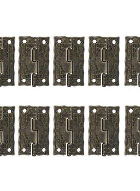 10Pc 36x23mm Antique Bronze Hinge Wooden Furniture Jewelry B