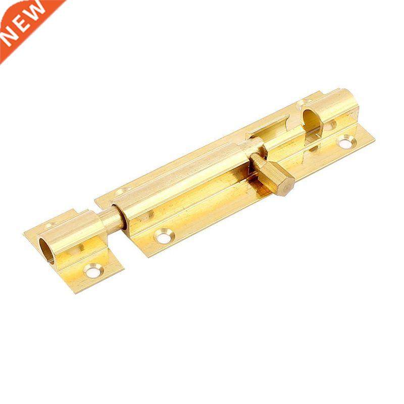 3-inch Long Brass Door Latch Sliding Lock Barrel Bolt Gold T