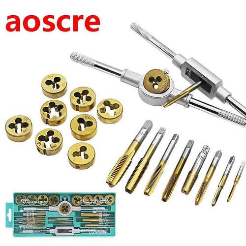 20pcs/set Professional Titanium lating Dies Metric M-M12 S