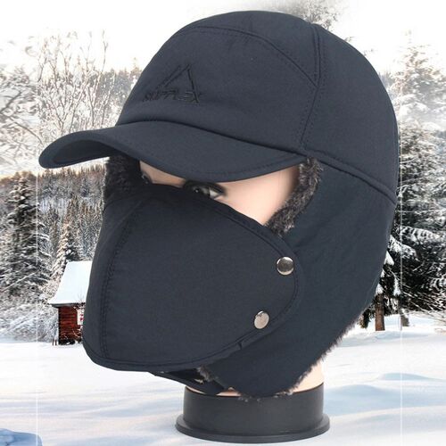 Autumn and winter plus velvet warm knit hat outdoor cold