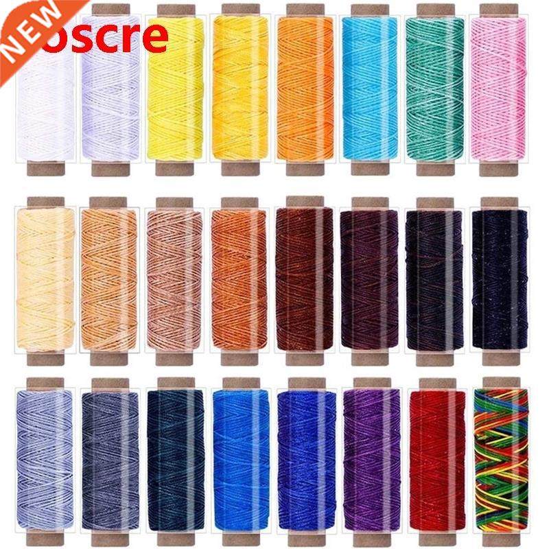 24PCS 150D Leather Waxed Thread Cord For  Handicraft Tool