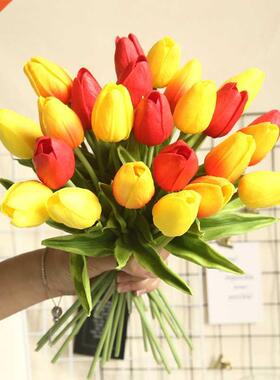 10PCS Artificial Flowers Garden Tulips Real Touch Flowers Tu