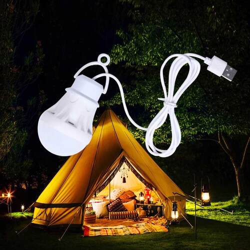 LED Lantern Portable Camping Lamp Mini Bulb 5V USB Power Boo
