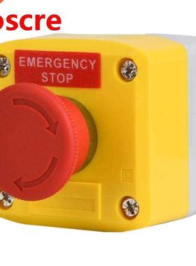 Red Sign Emergency Stop Push Button Switch IP65 Waterproof