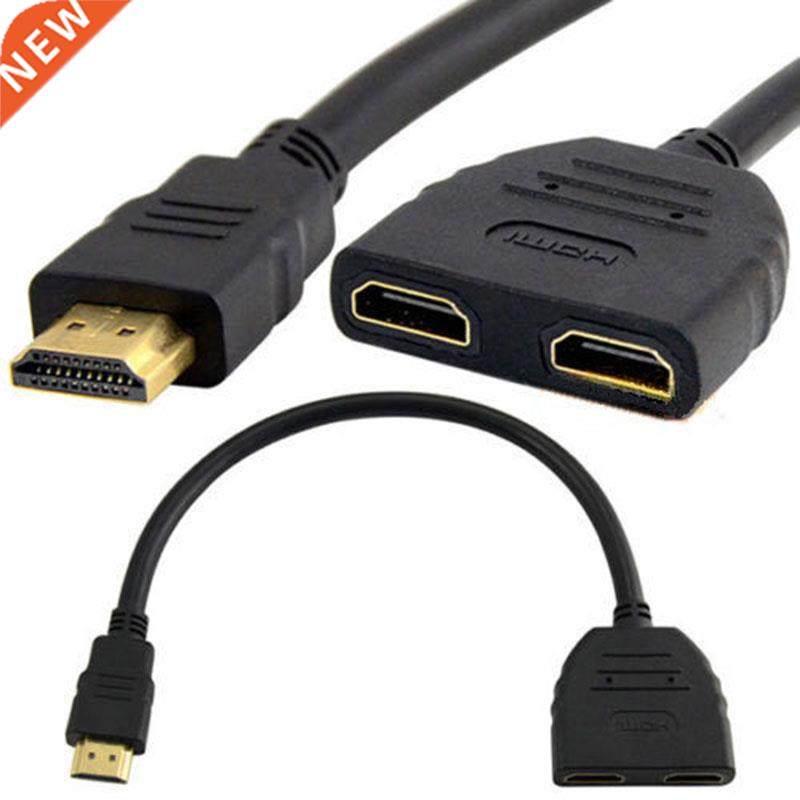 HDMI Male to 2 HDMI Female 1 in 2 out Splitter Converter Ada