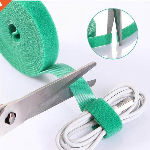 New 5M 1M Nylon Cable Ties Organizer Cord Winder Strap USB C