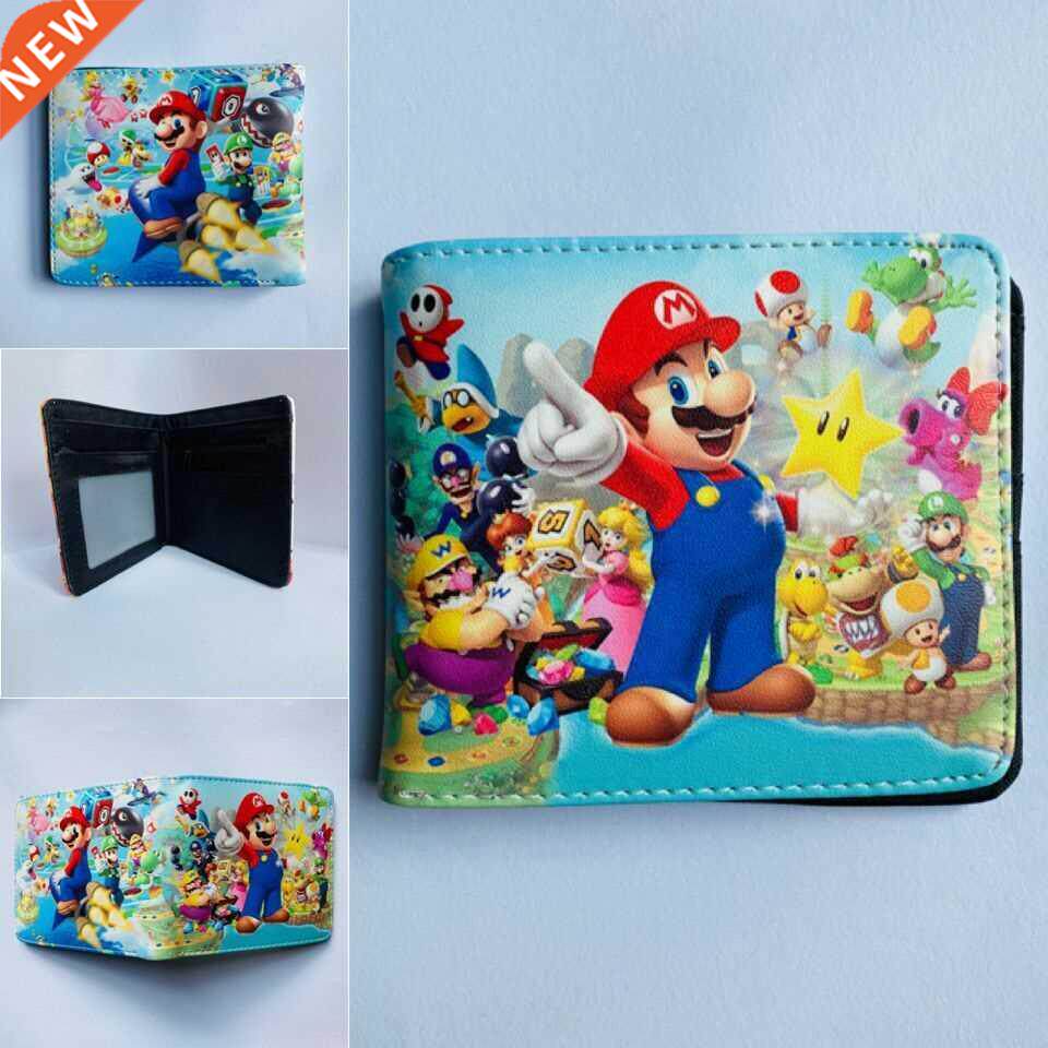 new super mario pu wallet mario brothers luigi bowser yoshi