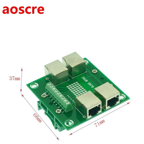 RJ45 horizontal breakout board 8P8C breakout board 4 ways wi