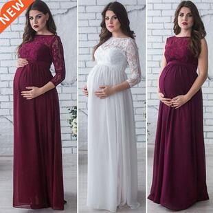 New Fashion Elegant Pregnant Women's Lace Maternity Dres