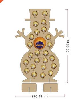 Handmade Wooden Christmas Advent Calendar Hollow Out Countdo