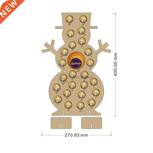 Handmade Wooden Christmas Advent Calendar Hollow Out Countdo