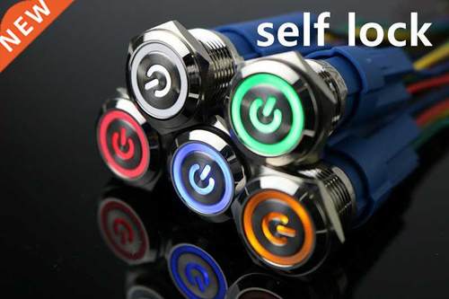 16MM metal waterproof stainless steel button switch, flat he