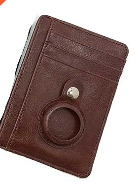 Creative Leather Protector for AirTag Wallet Card Wear Resis